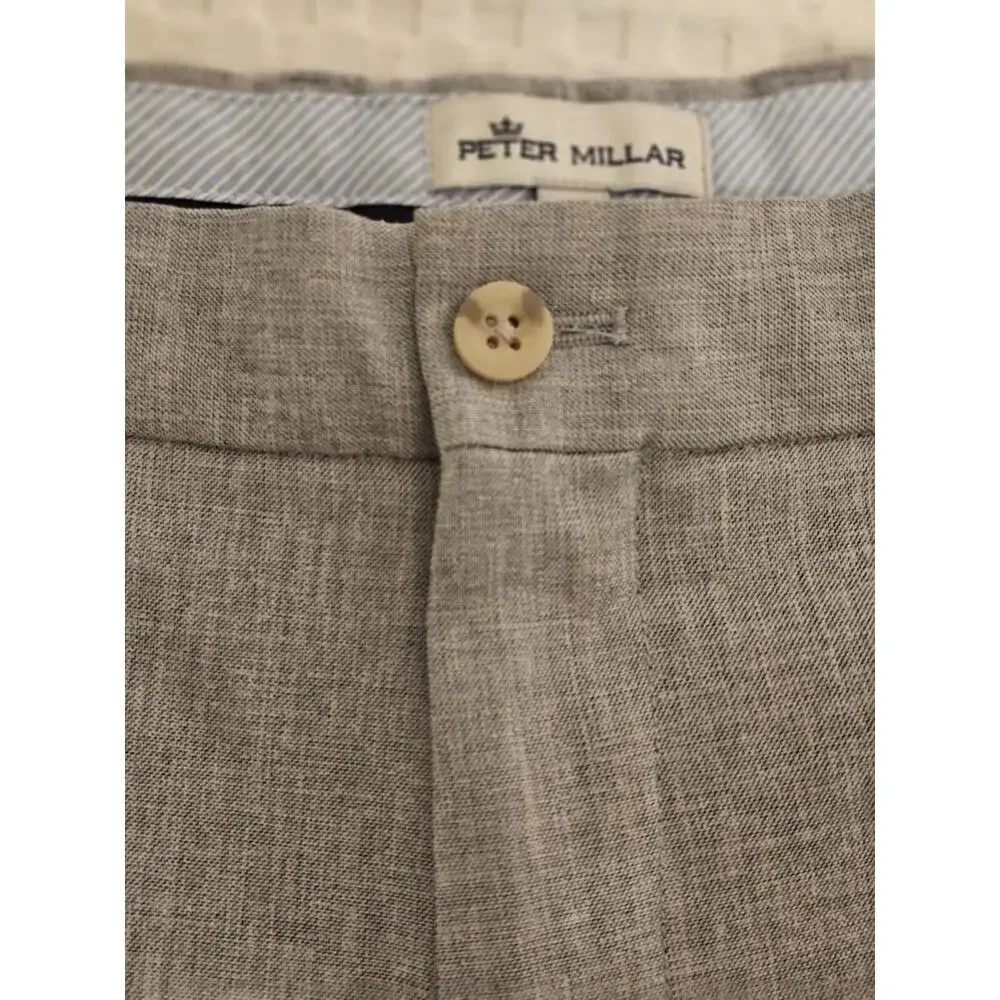 Mens 42 Peter Millar light Grey golf casual‎ shorts Excellent Condition